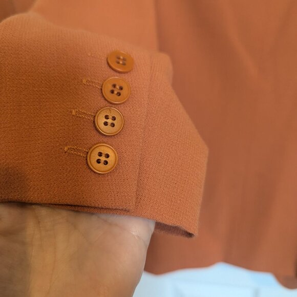 VERY RARE 80s USA MADE CALVIN KLEIN SUIT | 8 | EVC | Texas Longhorn Orange - Picture 16 of 16